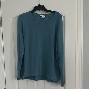 Athleta Teal Long-Sleeve Performance Top